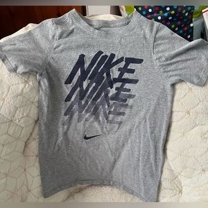 Great condition boys, Nike size medium, gray tee with blueprint